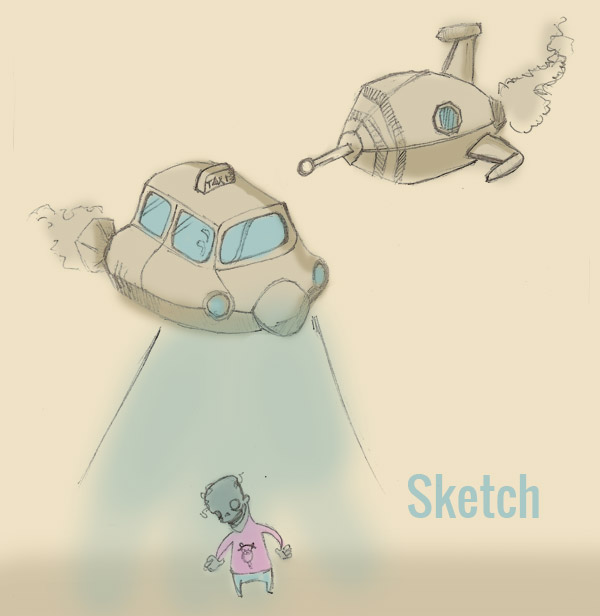 Sketchs: Ship, Taxi and Zombies